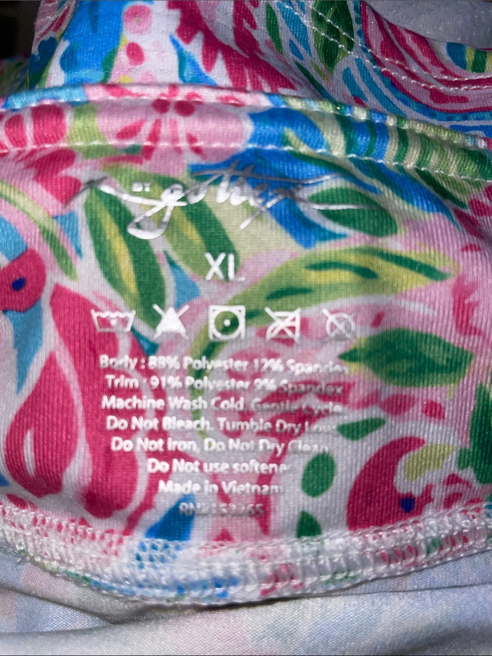 Floral Pink & Blue Tiered A-Line Skort! - Picture 4 of 4